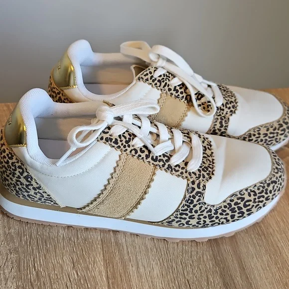 Crew Leopard City sneakers Sz